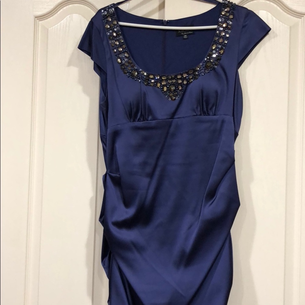 Dark Blue Silk Dress